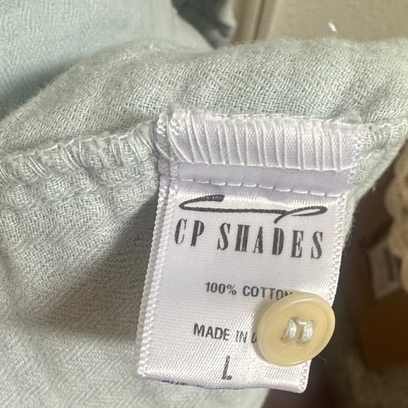 CP Shades Free People Glacier Blue Textured Tunic Size Large - Picture 5 of 5